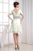 Hawaiian V-neck Short Sleeve Zip up Knee Length Party Dresses