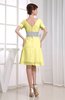 Hawaiian V-neck Short Sleeve Zip up Knee Length Party Dresses