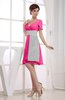Hawaiian V-neck Short Sleeve Zip up Knee Length Party Dresses