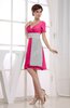 Hawaiian V-neck Short Sleeve Zip up Knee Length Party Dresses