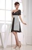 Hawaiian V-neck Short Sleeve Zip up Knee Length Party Dresses