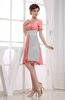Hawaiian V-neck Short Sleeve Zip up Knee Length Party Dresses
