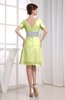 Hawaiian V-neck Short Sleeve Zip up Knee Length Party Dresses