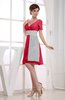 Hawaiian V-neck Short Sleeve Zip up Knee Length Party Dresses