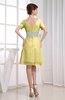 Hawaiian V-neck Short Sleeve Zip up Knee Length Party Dresses