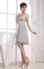 Hawaiian V-neck Short Sleeve Zip up Knee Length Party Dresses