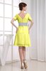 Hawaiian V-neck Short Sleeve Zip up Knee Length Party Dresses