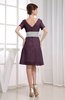 Hawaiian V-neck Short Sleeve Zip up Knee Length Party Dresses