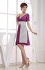 Hawaiian V-neck Short Sleeve Zip up Knee Length Party Dresses