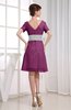 Hawaiian V-neck Short Sleeve Zip up Knee Length Party Dresses