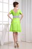 Hawaiian V-neck Short Sleeve Zip up Knee Length Party Dresses