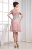 Hawaiian V-neck Short Sleeve Zip up Knee Length Party Dresses