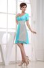 Hawaiian V-neck Short Sleeve Zip up Knee Length Party Dresses