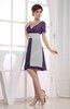 Hawaiian V-neck Short Sleeve Zip up Knee Length Party Dresses