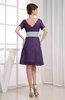 Hawaiian V-neck Short Sleeve Zip up Knee Length Party Dresses