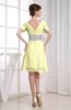 Hawaiian V-neck Short Sleeve Zip up Knee Length Party Dresses