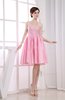 Casual Sleeveless Taffeta Knee Length Sequin Homecoming Dresses