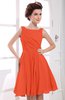 Casual A-line Sabrina Zipper Chiffon Ruching Party Dresses