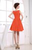 Casual A-line Sabrina Zipper Chiffon Ruching Party Dresses