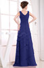 Elegant A-line Sleeveless Zip up Chiffon Floor Length Evening Dresses