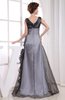 Elegant V-neck Sleeveless Zipper Floor Length Prom Dresses