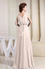 Casual V-neck Sleeveless Chiffon Pleated Bridesmaid Dresses