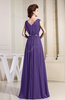 Casual V-neck Sleeveless Chiffon Pleated Bridesmaid Dresses