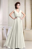 Casual V-neck Sleeveless Chiffon Pleated Bridesmaid Dresses