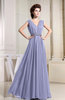 Casual V-neck Sleeveless Chiffon Pleated Bridesmaid Dresses