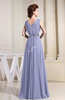 Casual V-neck Sleeveless Chiffon Pleated Bridesmaid Dresses