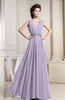 Casual V-neck Sleeveless Chiffon Pleated Bridesmaid Dresses