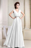 Casual V-neck Sleeveless Chiffon Pleated Bridesmaid Dresses