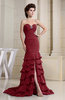 Romantic Zip up Chiffon Chapel Train Rhinestone Prom Dresses
