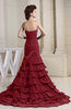 Romantic Zip up Chiffon Chapel Train Rhinestone Prom Dresses