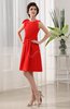 Plain A-line Zip up Silk Like Satin Plainness Bridesmaid Dresses