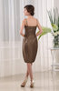 Plain Sheath Sleeveless Zip up Knee Length Ruching Mother of the Bride Dresses