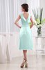 Simple A-line Zipper Chiffon-Satin Knee Length Edging Club Dresses