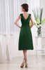 Simple A-line Zipper Chiffon-Satin Knee Length Edging Club Dresses