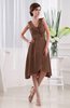 Simple A-line Zipper Chiffon-Satin Knee Length Edging Club Dresses