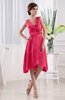 Simple A-line Zipper Chiffon-Satin Knee Length Edging Club Dresses