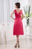 Simple A-line Zipper Chiffon-Satin Knee Length Edging Club Dresses