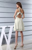 Plain Asymmetric Neckline Sleeveless Chiffon Mini Bridesmaid Dresses