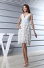 Modest Garden Scalloped Edge Zipper Knee Length Bridal Gowns