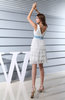 Modest Garden Scalloped Edge Zipper Knee Length Bridal Gowns