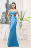 Plain Sheath Sweetheart Zipper Floor Length Ruching Wedding Guest Dresses