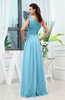 Classic A-line One Shoulder Sleeveless Zipper Sash Cocktail Dresses