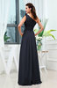 Classic A-line One Shoulder Sleeveless Zipper Sash Cocktail Dresses