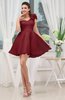Elegant Asymmetric Neckline Zipper Organza Short Ruching Graduation Dresses