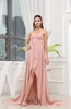Simple A-line Chiffon Court Train Sash Evening Dresses