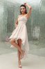 Plain Sleeveless Zipper Chiffon Ankle Length Ruching Wedding Guest Dresses